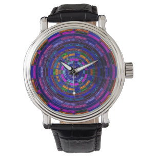 Reloj De Pulsera Resumen de mosaico de cristal contenido