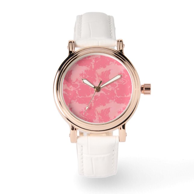 Reloj De Pulsera Resumen de nube de color rosado (Anverso)