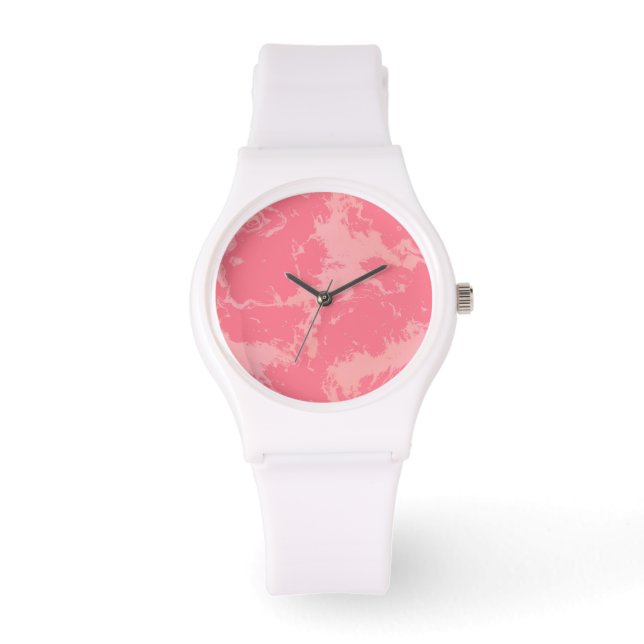 Reloj De Pulsera Resumen de nube de color rosado (Anverso)