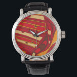 Reloj De Pulsera Resumen de paneles Naranjas<br><div class="desc">Un sueño surrealista,  estos paneles naranjas abstractos de colores vivos parecen cera derretida que fluye a través de un lienzo. Una creación de Jennifer Goldberger,  este trabajo es asombroso en su uso imaginativo del color y las líneas. ¡Elige la tuya!</div>