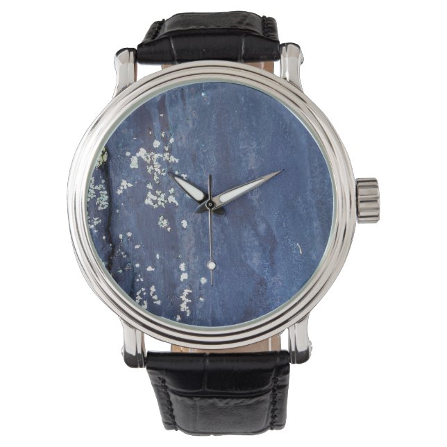 Reloj De Pulsera Resumen de pinturas azules meteorológicas (Anverso)