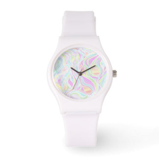 Reloj De Pulsera Resumen de Vidrio Manchado Psicodelic Pastel