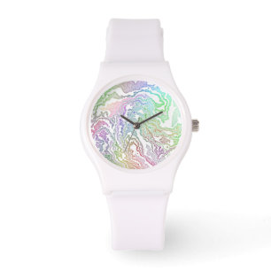 Reloj De Pulsera Resumen del arcoiris colorido de Trippy Boho Marle