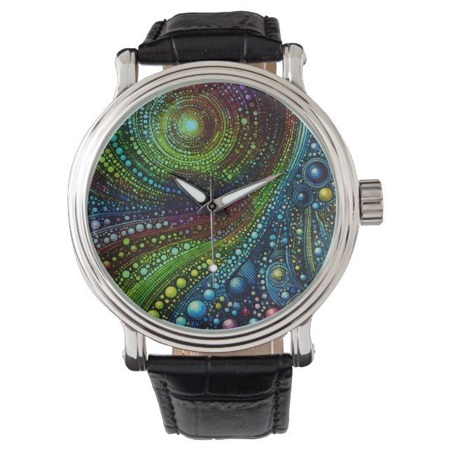 Reloj De Pulsera Resumen del arcoiris mosaico Art. 1208 (Anverso)