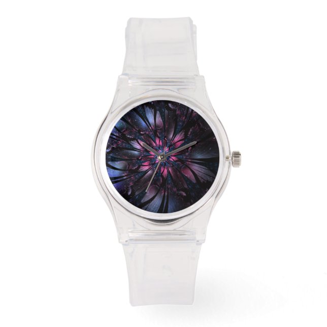 Reloj De Pulsera Resumen del diseño de flor fractal. (Anverso)