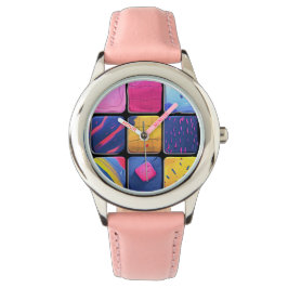Reloj De Pulsera Resumen del patrón de bloques coloridos