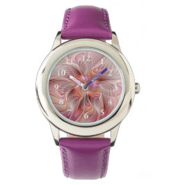 Reloj De Pulsera Resumen mariposa colorida Fantasía arte fractal