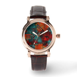 Reloj De Pulsera Resumen Patrón artístico moderno de Guay colorido