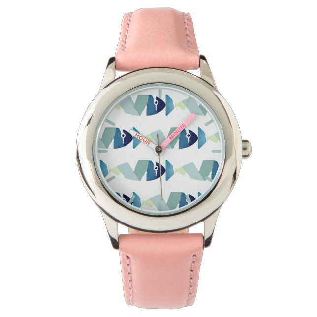 Reloj De Pulsera Resumen Pescado Azul Natación (Anverso)