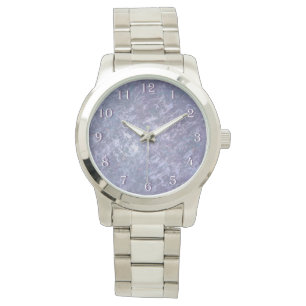 Reloj De Pulsera Resumen púrpura de Lavender   Pincel metálico