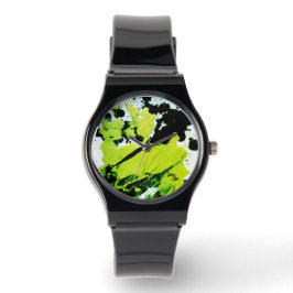 Reloj De Pulsera Resumen verde y negro de SPWW Keylime n' Slime