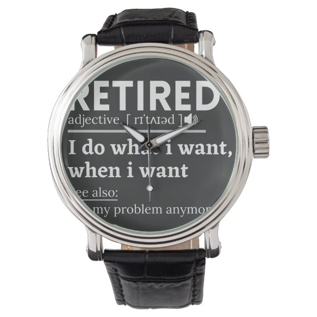 Reloj De Pulsera retired definition, funny retirement, retired (Anverso)