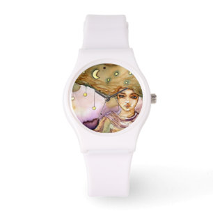Reloj De Pulsera Retrato abstracto y mujer bonito