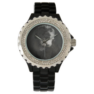 Reloj De Pulsera Retrato Bobtail del perrito en estudio