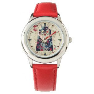 RELOJ DE PULSERA RETRATO CAT DE SAMURAI CON TATUAS SERPENT