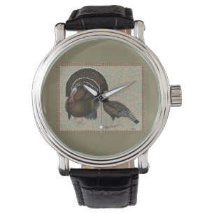 Reloj De Pulsera Retrato de bronce estándar para pavos