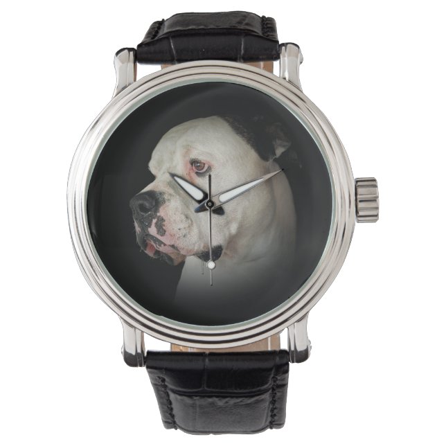 Reloj De Pulsera Retrato de Bulldog americano (Anverso)