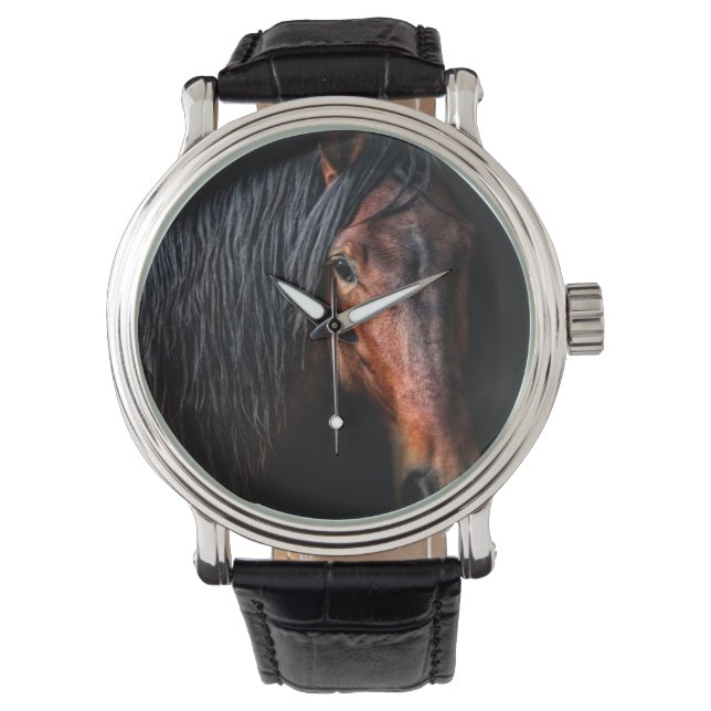 Reloj De Pulsera Retrato de caballo VII (Anverso)