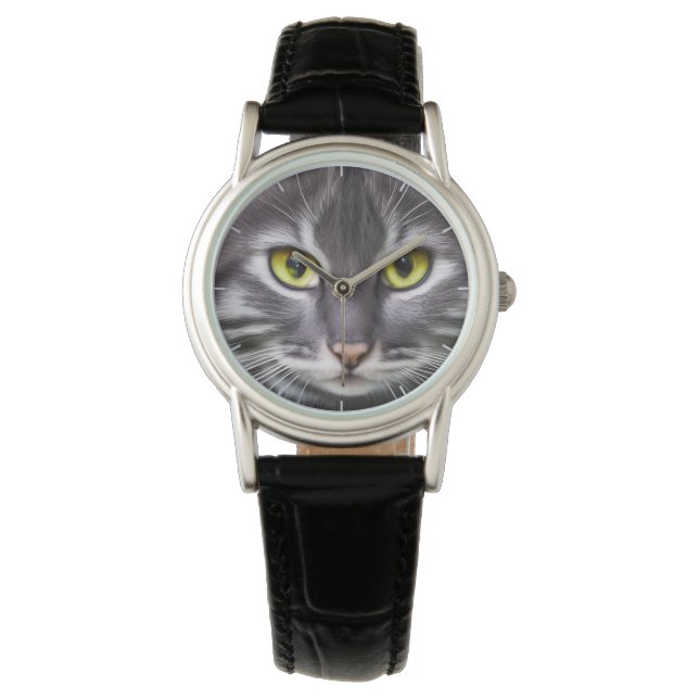 Reloj De Pulsera Retrato de gato maravilloso - genial (Anverso)