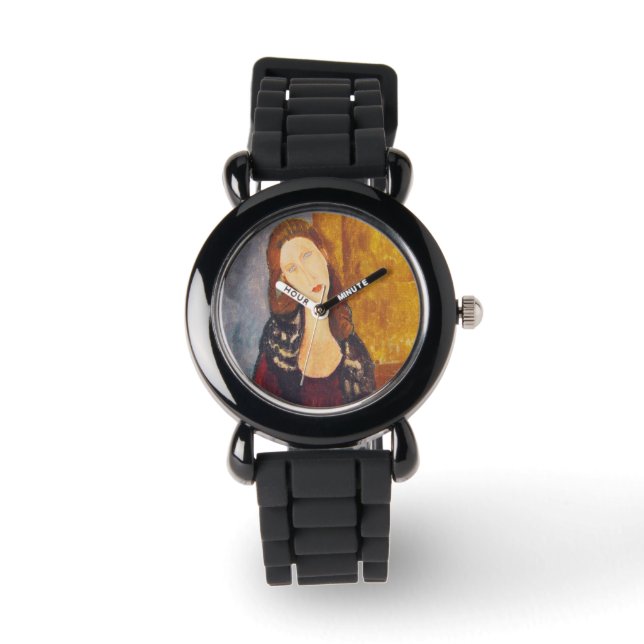Reloj De Pulsera Retrato de Jeanne Hebuterne de Amedeo Modigliani (Anverso)
