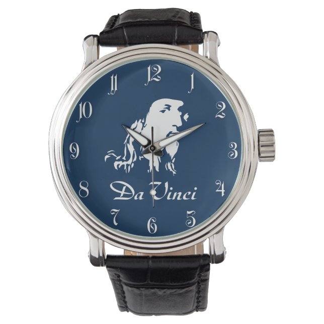 Reloj De Pulsera Retrato de Leonardo Da Vinci (Anverso)