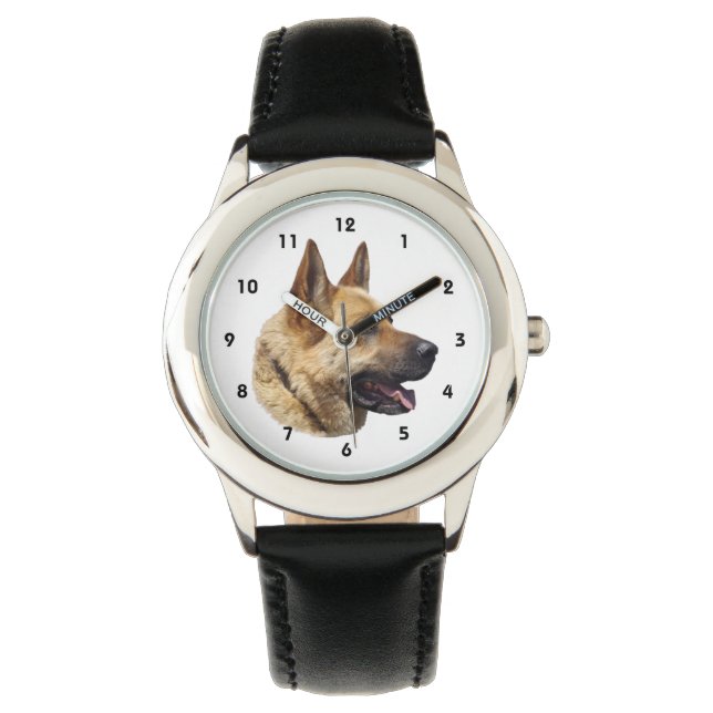 Reloj De Pulsera Retrato de pastor alsaciano alemán (Anverso)