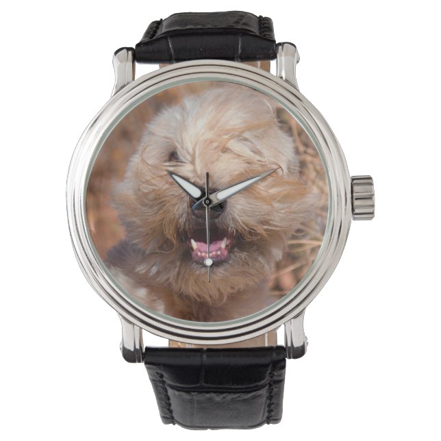 Reloj De Pulsera Retrato de Terrier en llantas blandas (Anverso)