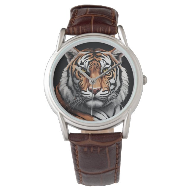 Reloj De Pulsera Retrato de tigre (Anverso)