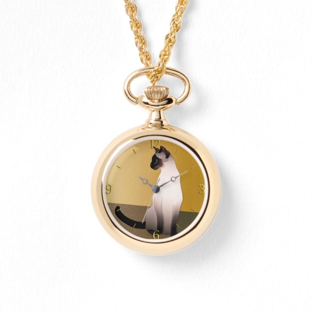 Reloj De Pulsera Retrato de un gato siamés de punto de foco (Anverso)