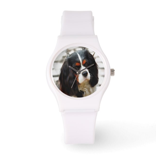 Reloj De Pulsera Retrato De Un Rey Charles Cavalier Spaniel (Anverso)