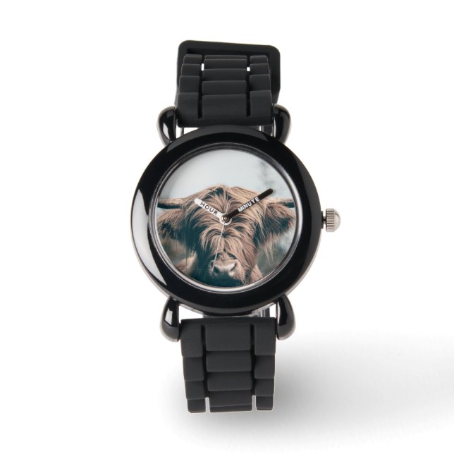 Reloj De Pulsera Retrato de vaca Highland (Anverso)