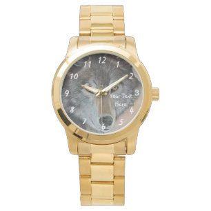 Reloj De Pulsera retrato de vida salvaje de lobo gris