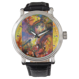 Reloj De Pulsera RETRATO del FLAUTISTA/mascarada veneciana