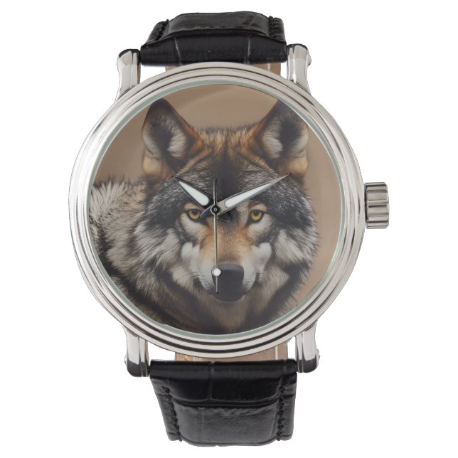 Reloj De Pulsera Retrato del lobo (Anverso)
