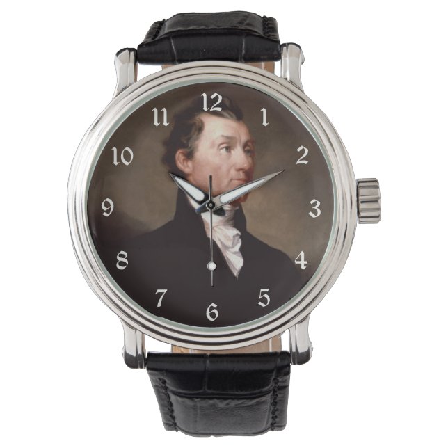 Reloj De Pulsera Retrato del presidente estadounidense James Monroe (Anverso)