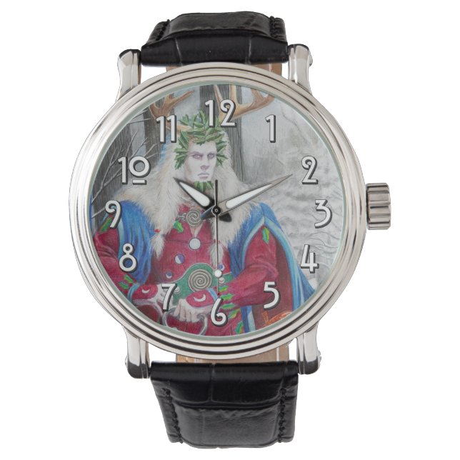 Reloj De Pulsera Retrato detallado de Celtic Holly King Watch (Anverso)