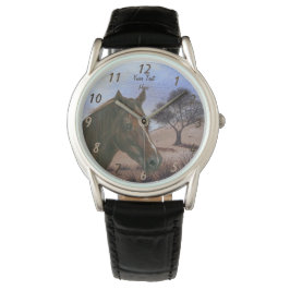 Reloj De Pulsera retrato equino escénico mare de castaño caballo ma