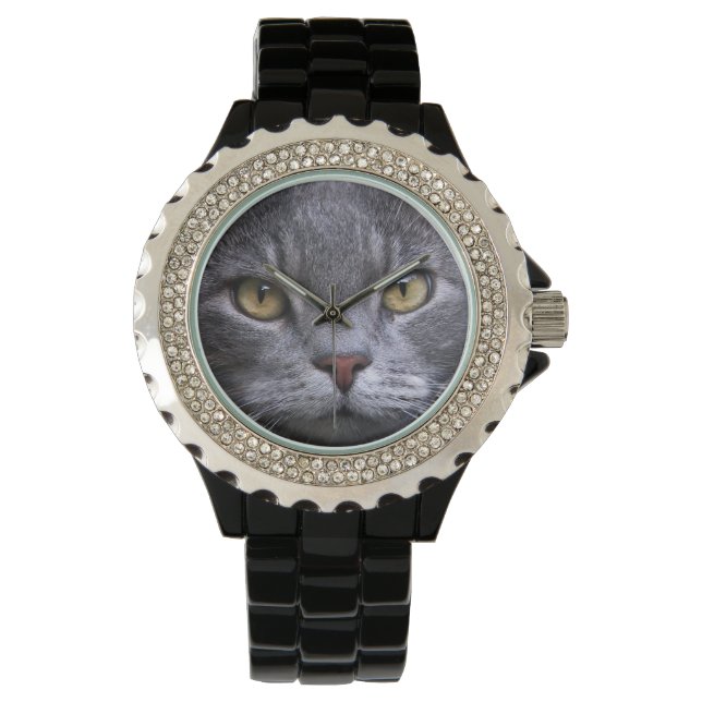 Reloj De Pulsera Retrato Gris Cat (Anverso)
