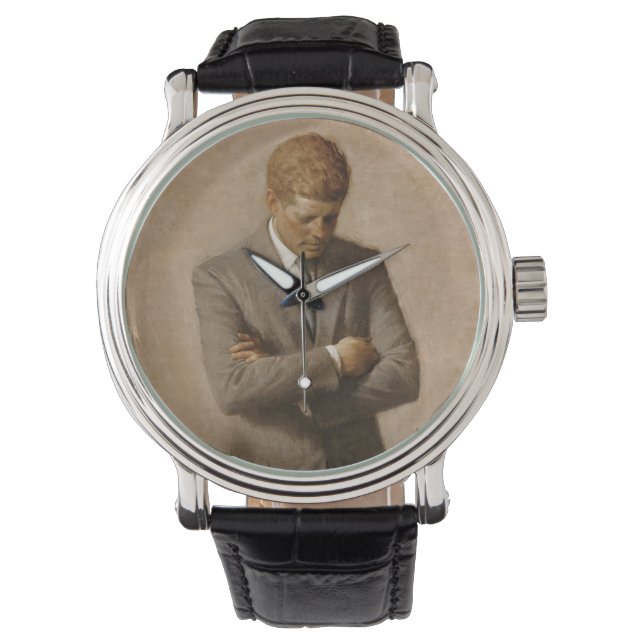 Reloj De Pulsera Retrato Oficial de John F Kennedy (Anverso)