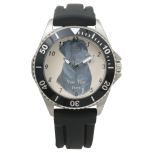 Reloj De Pulsera retrato parecido a un retrato de perro labrador ne