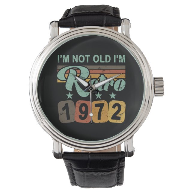 Reloj De Pulsera Retro 50 cumpleaños 1972 (Anverso)