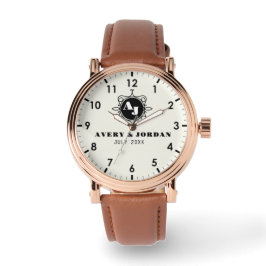 Reloj De Pulsera Retro calligraphic monogram Luxury Vintage 