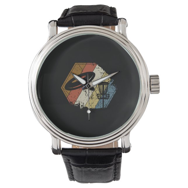 Reloj De Pulsera Retro de la cesta de golf de disco (Anverso)