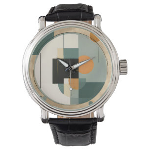 Reloj De Pulsera Retro en negrita: Círculos abstractos y Rectángulo