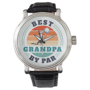 Reloj De Pulsera Retro Golfing Best Grandpa Por Par Personalizado