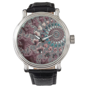 Reloj De Pulsera Retro Groovy Ecléctico Bohemio Espiral Fractal