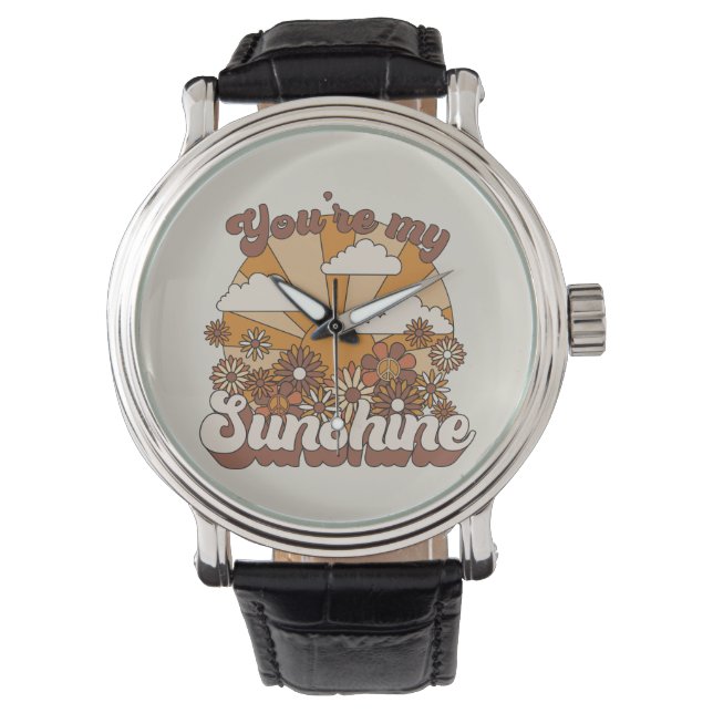 Reloj De Pulsera Retro Groovy | Eres mi Sunshine (Anverso)