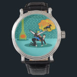 Reloj De Pulsera Retro Little Cowboy Watch<br><div class="desc">¡Sí! Estarás listo para lanzarte al atardecer con este Reloj Retro de Vaquero. Este diseño caprichoso presenta un vibrante estilo de los años 60, minimalista y personalizado de un padre y su hijo, que se desgarran y lo pasan bien. La escena se desarrolla en su moderna sala de estar de...</div>