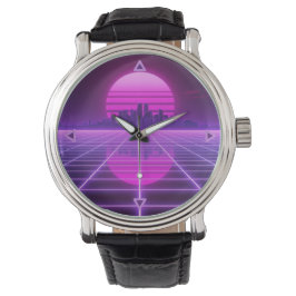 Reloj De Pulsera Retro Neon Synthwave Grilla Infinita