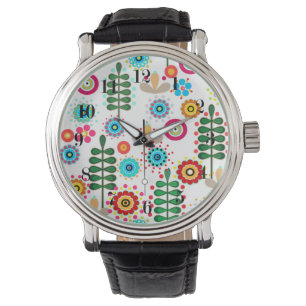Reloj De Pulsera Retro, retro floral